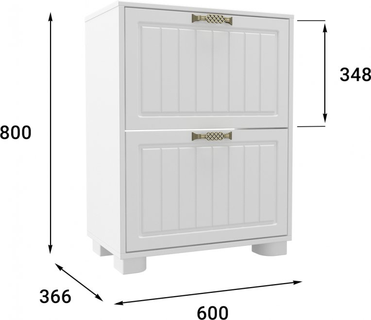 Обувница Монблан МБ-33К белое дерево