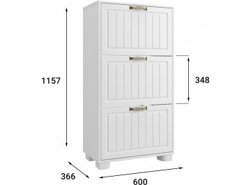 Тумба для обуви Монблан МБ-34К белое дерево