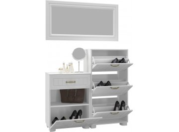 Тумба для обуви Монблан МБ-34К белое дерево