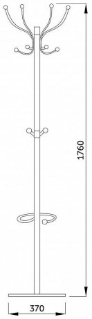 Напольная вешалка Beta белая