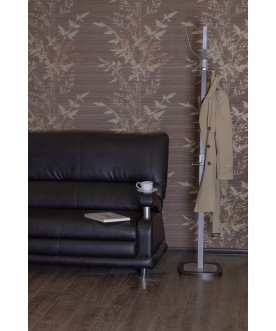 Напольная вешалка Босс 5 темно-коричневая / металлик