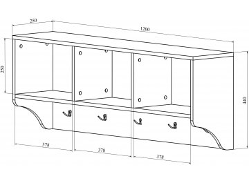 Настенная вешалка ДримСтар ДС-30