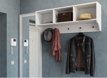 Вешалка настенная ДримСтар ДС-30 белое дерево