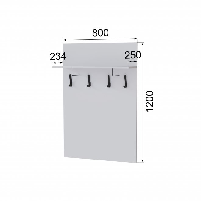 Настенная вешалка Мэнкс белый