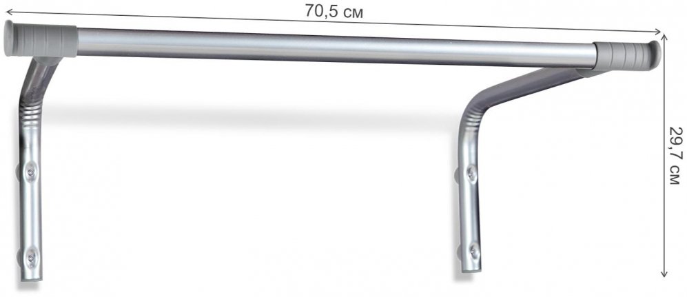 Настенная вешалка SHT-WH5 хром лак / серый