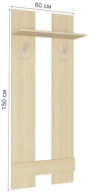 Настенная вешалка Вента-6 дуб молочный