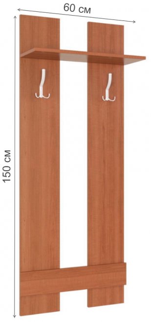 Настенная вешалка Вента-6 вишня