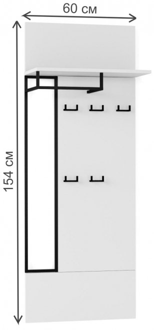 Вешалка City белая