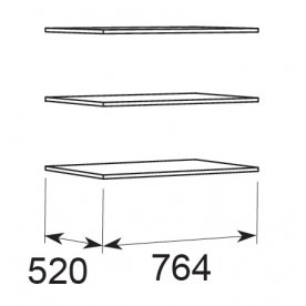Полки к шкафам для одежды Ирис 23 дуб тортона