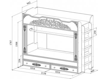 Двухъярусная кровать Ассоль АС-25