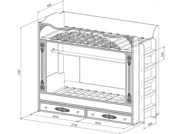 Двухъярусная кровать Ассоль плюс АС-25