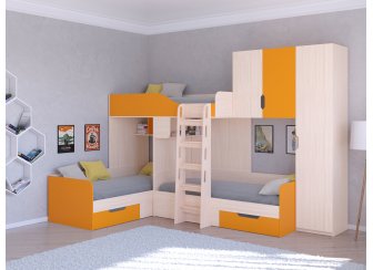 Двухъярусная кровать Трио/2