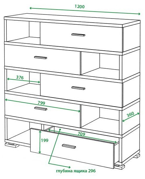 Комод СБ-40/5 Н нельсон
