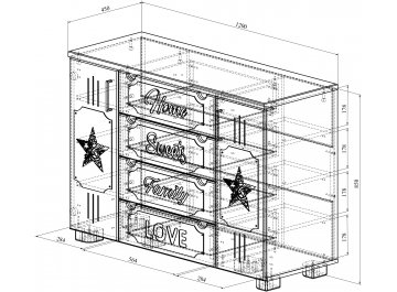 Комод ДримСтар ДС-17