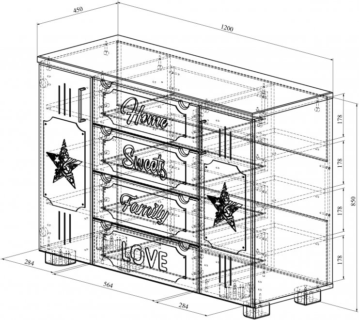 Комод ДримСтар ДС-17 белое дерево