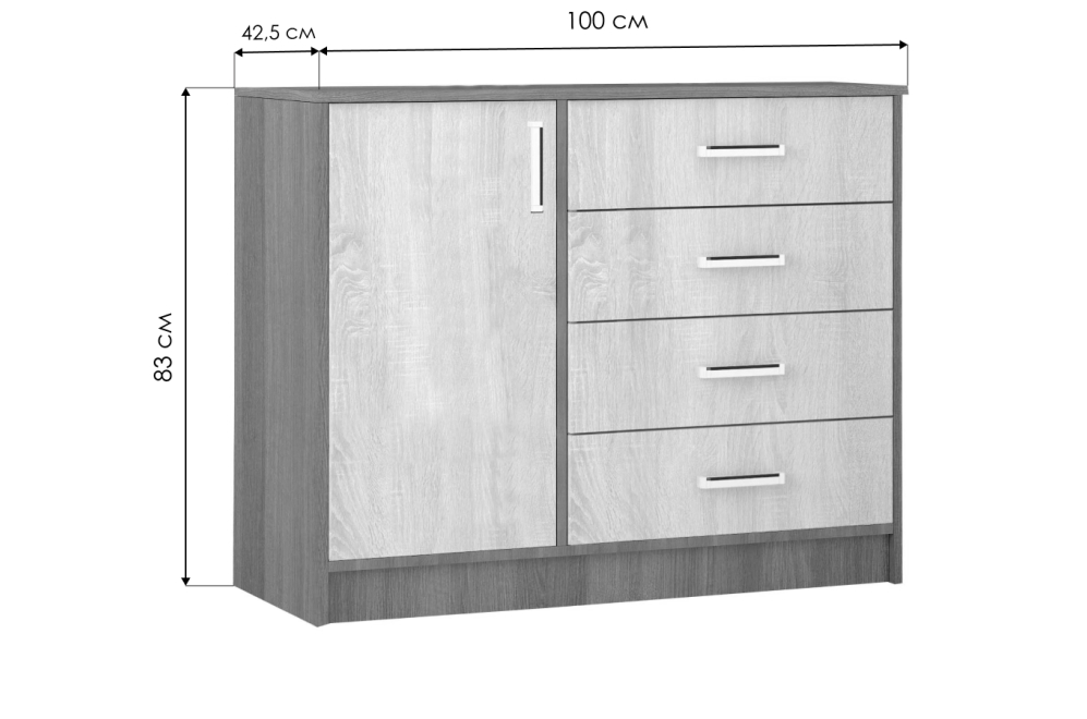 Комод Катрин-6 белый