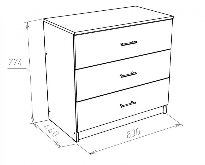 Комод Хай-тек 800 венге