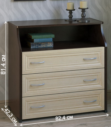 Комод КМ-31-НФ венге / дуб молочный