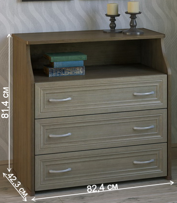 Комод КМ-31-НФ ясень темный / ясень светлый
