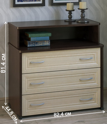 Комод КМ-3-НФ венге / дуб молочный