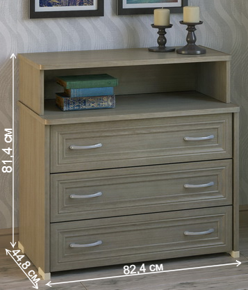 Комод КМ-3-НФ ясень светлый