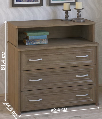 Комод КМ-3-НФ ясень темный