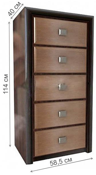 Комод КОЕН КОМ 5S штрокс МДФ