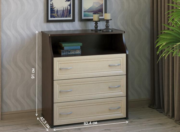 Комод КВ-31-НФ венге / дуб молочный