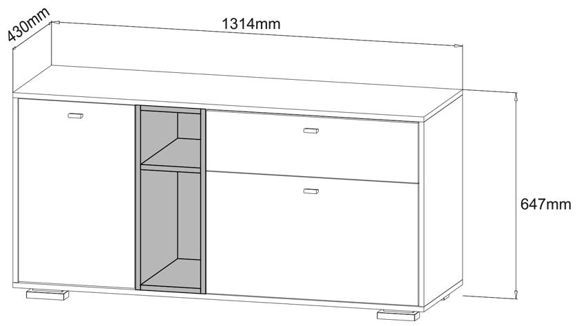 Комод Ланс К101 белый