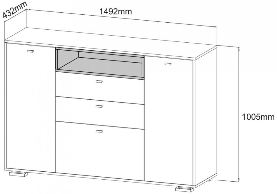 Комод Ланс К303 белый