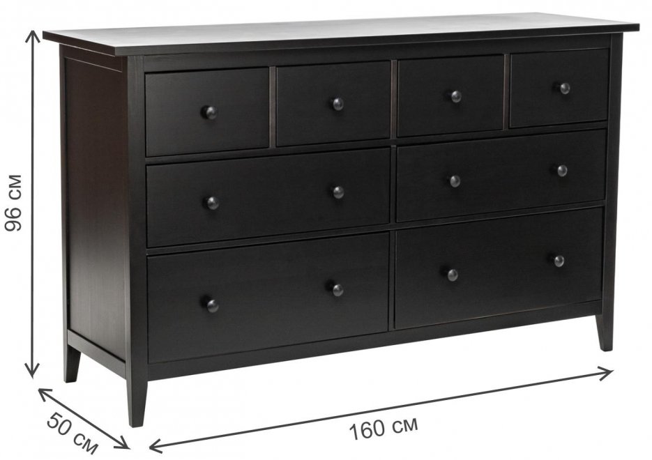 Комод Leset Мира 08 черный