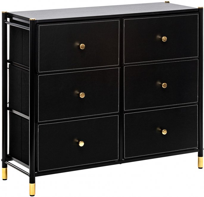 Комод Leset Нирита / Хайди 6 черный