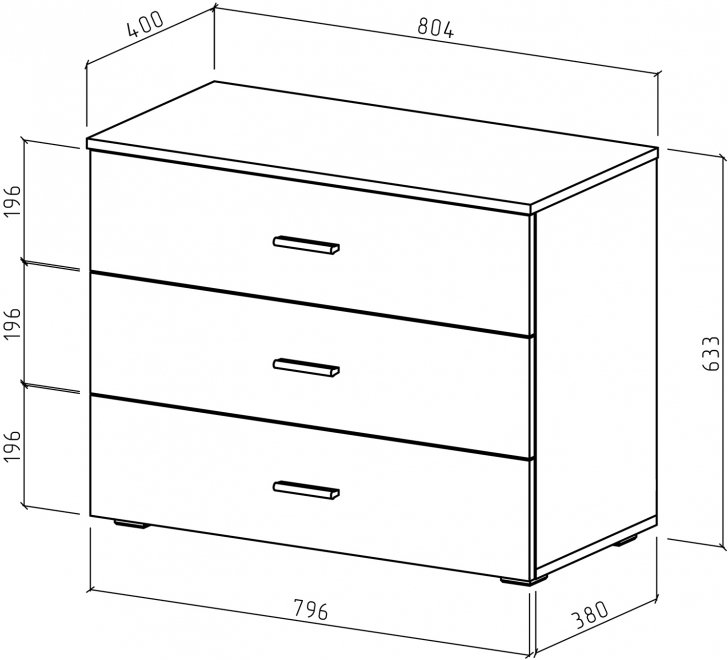 Комод Мартин-2 дуб апрель темный