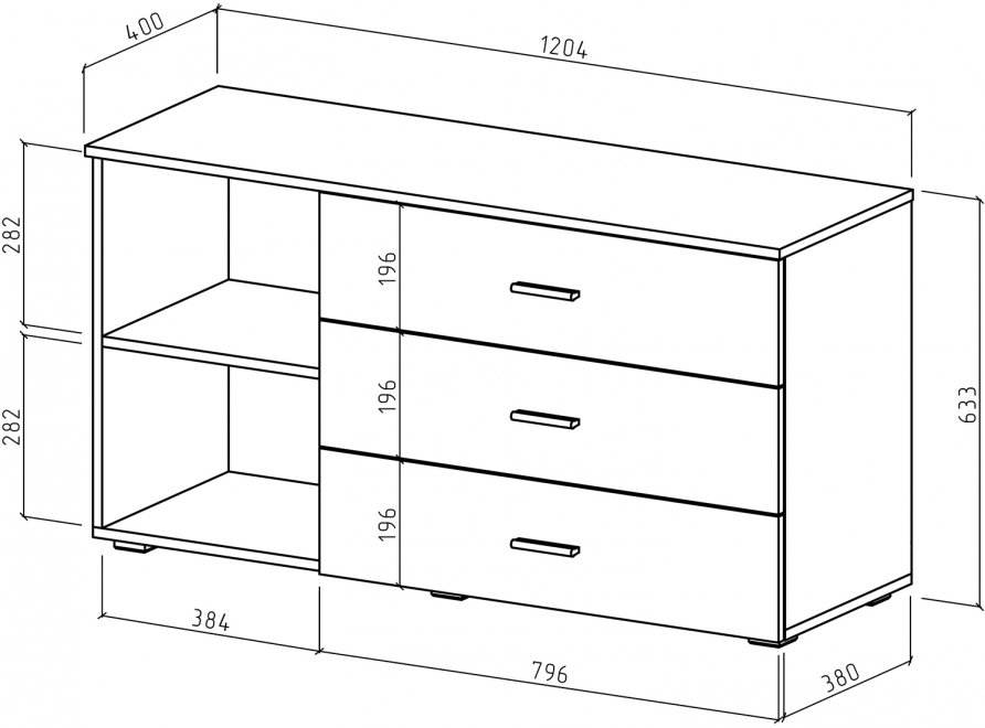 Комод Мартин-4 дуб молочный