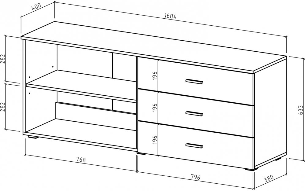 Комод Мартин-7 дуб золотистый
