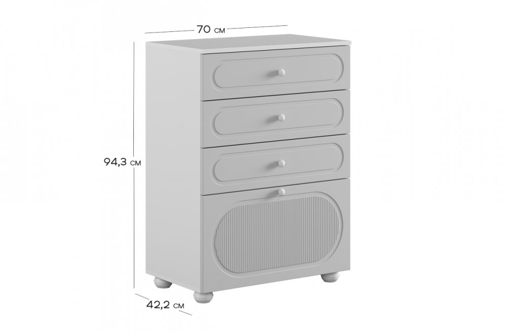 Комод Милана белое дерево / сакура