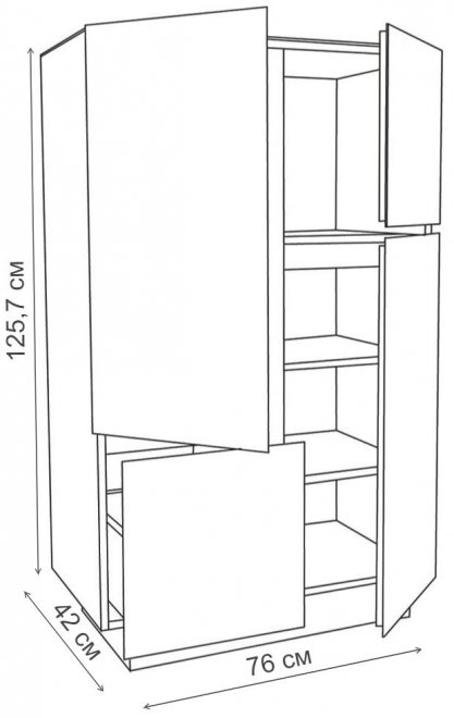 Комод MD 656.01.31 черный / белоснежный