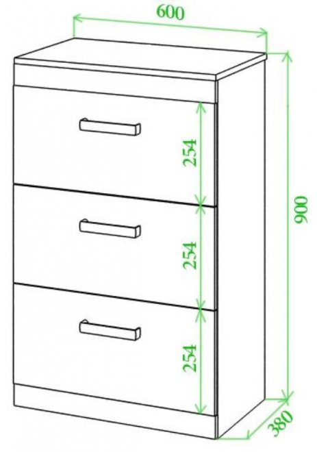 Комод Той 60 КБЕ карамель / белый