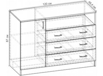 Комод Уют-3.7 К.074.1200-01