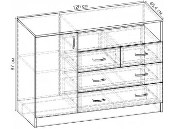 Комод Уют-3.8 К.075.1200-01