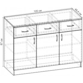 Комод Уют-3.9 К.076.1200-01