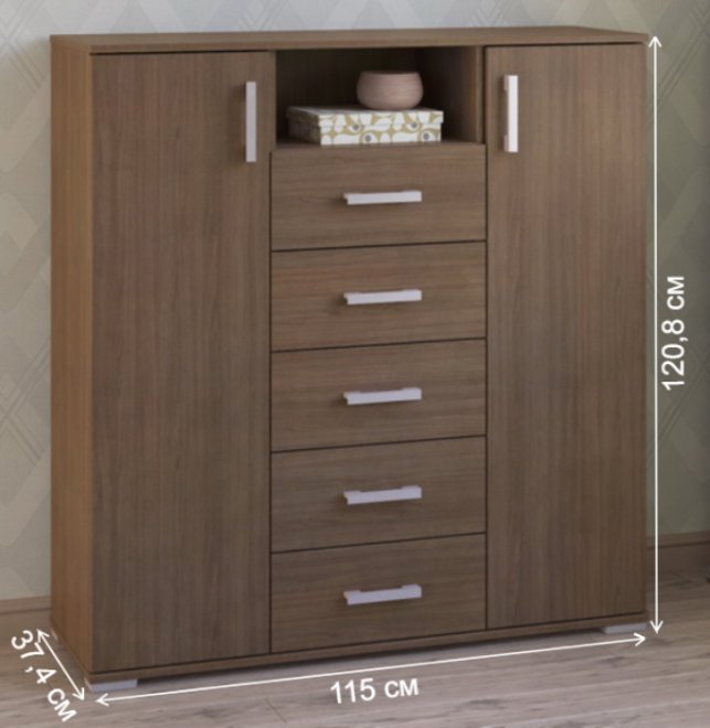 Комод Вента-56 ясень темный