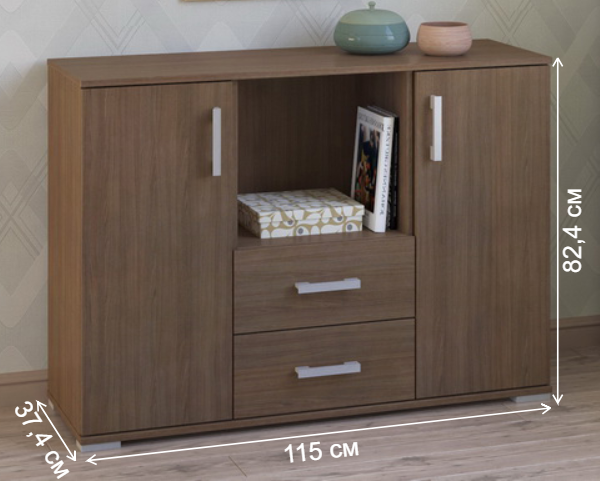 Комод Вента-64 ясень темный