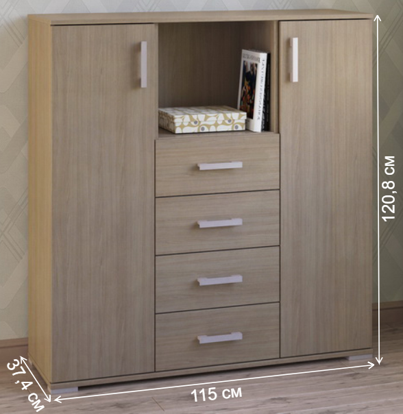 Комод Вента-66 ясень светлый