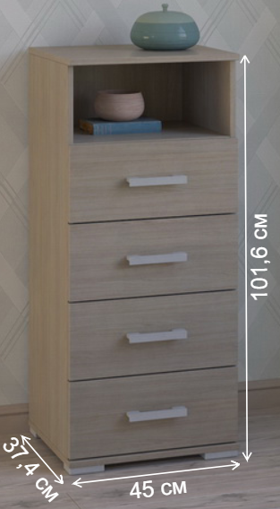 Комод Вента-75 ясень светлый