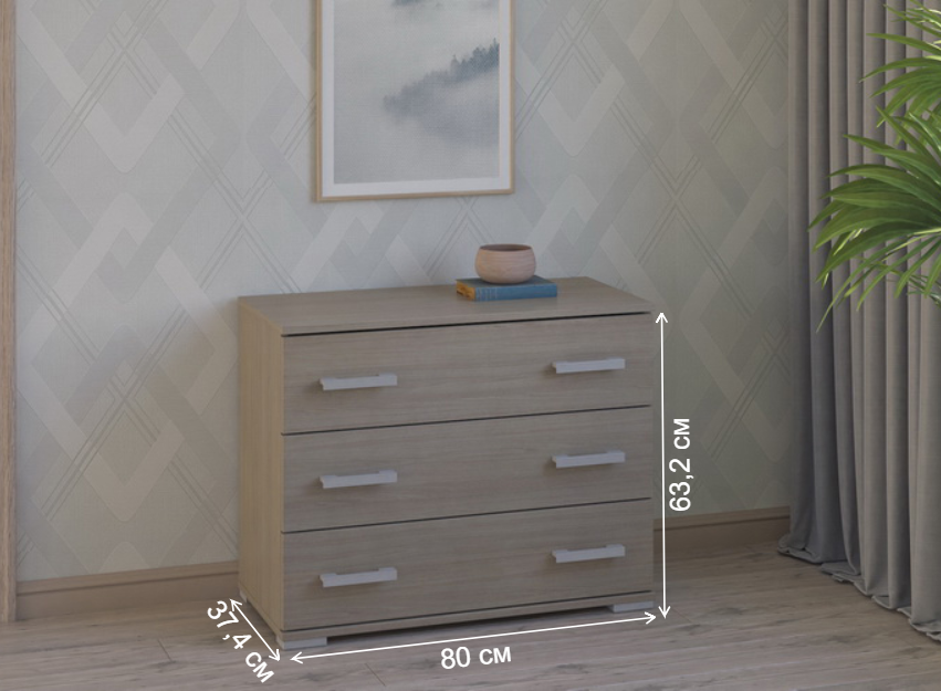 Комод Вента-92 ясень светлый