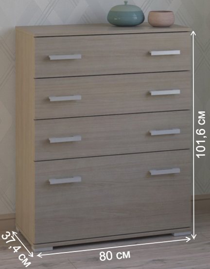 Комод Вента-99 ясень светлый