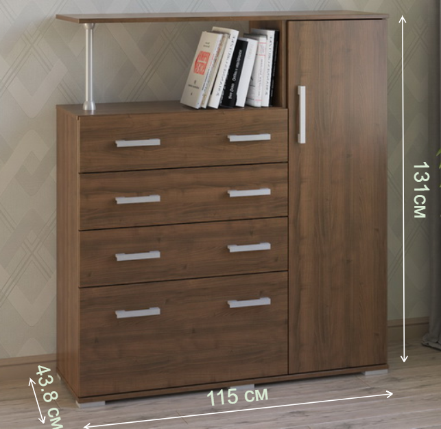 Комод Вента-9 орех правый