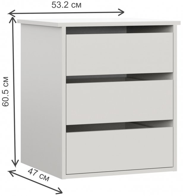 Комод внутренний Мичиган белый