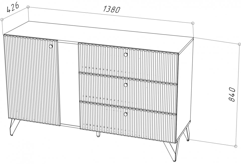 Комод Жан КД-3 белый